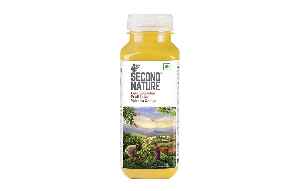 Second Nature Cold Extracted Fruit Juice Valencia Orange   Plastic Bottle  250 millilitre
